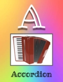 Musical Instrument Alphabet - Updated! (Rainbow)