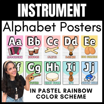 Preview of Instrument Alphabet Posters for Music Class - Music Classroom Decor