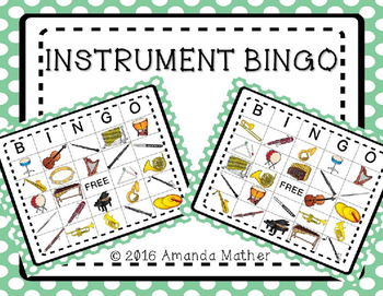 Preview of Instrument Bingo