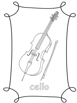 cello coloring page