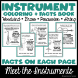 Instrument Coloring Sheets with Instrument Facts (Meet The
