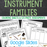 Instrument Families Assessments and Coloring Pages