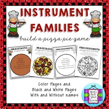 Preview of Instrument Families - Build a Pizza Pie Game