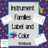 Instrument Families Label and Color Workbook--Includes Key