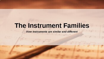 Preview of Instrument Families- Introduction (great for virtual learning!)