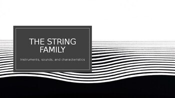 Preview of Instrument Families- The String Family (great for virtual learning!)