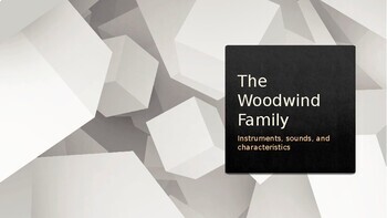 Preview of Instrument Families- The Woodwind Family (great for virtual learning!)