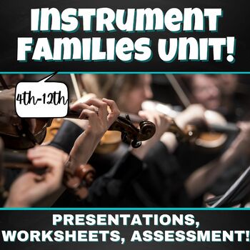 Preview of Instrument Families Music Unit!