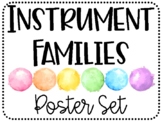 Instrument Families Poster Set - Watercolor Rainbow