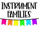 Instrument Families Poster Set - White & Neon