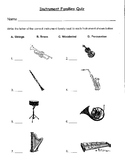 Instrument Families Quiz