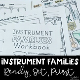 Instrument Families Workbook - great for Distance Learning