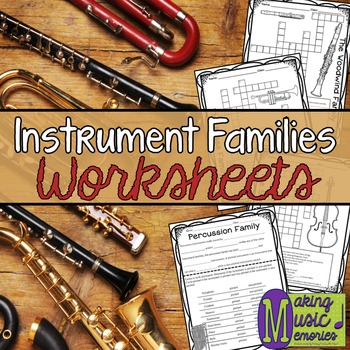 Preview of Instrument Families - Worksheets