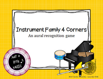 Preview of Instrument Family 4 Corners - An aural four corners style game