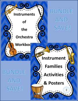 Preview of Instrument Family Activities and Orchestra Instruments Bundle - Elementary Music