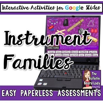 Preview of Distance Learning Instrument Family Activities for Google Slides