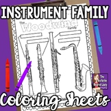 Instrument Family Coloring Sheets -12 pages