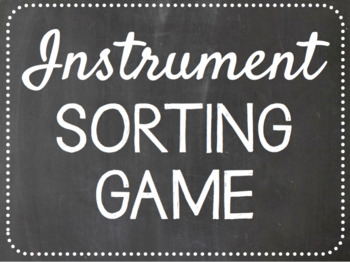 Preview of Instrument Sorting Game