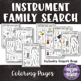 Instrument Family Search: Coloring Pages