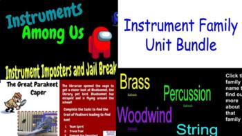 Preview of Instrument Family Unit resource, activities, and games