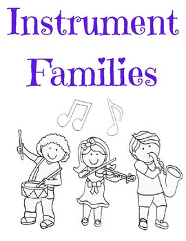 Preview of Instrument Families Printable Worksheet Pack- Musical Instruments
