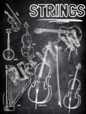 Instrument Family poster- Strings (Chalkboard theme)