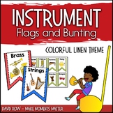Instrument Flags - Bunting for the Music Classroom - Color