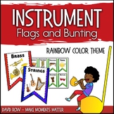 Instrument Flags - Bunting for the Music Classroom - Rainb