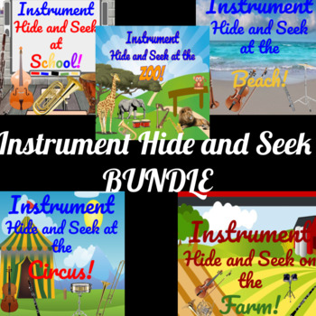 Preview of Instrument Hide and Seek BUNDLE of Interactive Digital Listening Games