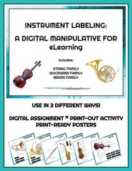 Preview of Instrument Labeling Activity: Digital Manipulative for Music eLearning