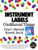 Instrument Labels: Chalkboard Theme