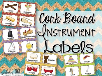 Preview of Instrument Labels {Cork Board}