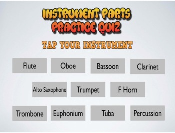 Preview of Instrument Parts Practice Quiz
