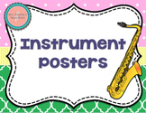 Instrument Posters  - Pastel Garden Music Classroom Decor