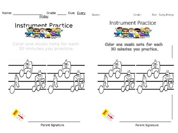 Preview of Instrument Practice Log