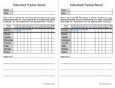 Instrument Practice Record Form
