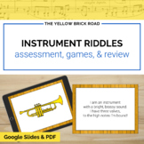 Instrument Riddles: activities and games for instrument review