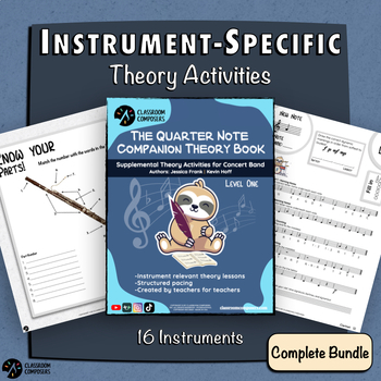 Preview of Instrument-Specific Music Theory Supplement | Level One for 16 Instruments
