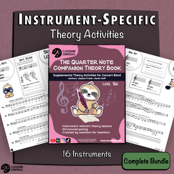 Preview of Instrument-Specific Music Theory Supplement | Level Two for 15 Instruments