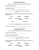 Instrument Testing Form for Beginning Band Students
