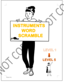 Instrument Word Scramble (from level 1 to level 5) IT IS FUN!! 