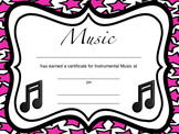 Instrumental Music Certificates