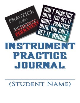 Preview of Instrumental Practice Journal