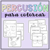 Instrumentos Musicales para Colorear | Percusion: Tocar, A