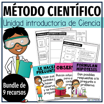 Preview of Instrumentos de laboratorio y Método Científico - Science in Spanish Mega Bundle