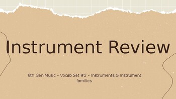 Preview of Instruments & Instrumental families presentation