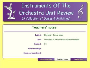 Preview of Instruments Of The Orchestra Unit Review-GAMES/ACTIVITIES-SMARTBOARD/NOTEBOOK ED