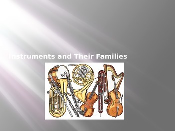 Preview of Instruments and their families