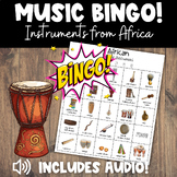 Instruments from Africa BINGO Game | Audio Examples for Ea