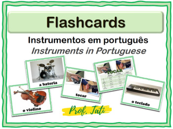 Preview of Musical Instruments in PORTUGUESE - Instrumentos musicais em PORTUGUÊS